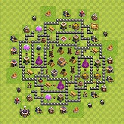 Base plan (layout), Town Hall Level 8 for trophies (defense) (#81)