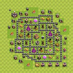 Base plan (layout), Town Hall Level 8 for trophies (defense) (#82)
