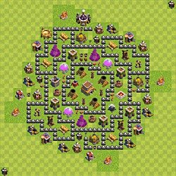 Base plan (layout), Town Hall Level 8 for trophies (defense) (#84)