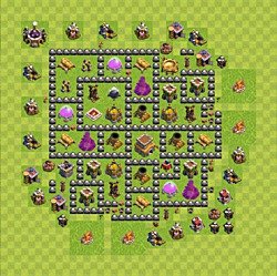 Base plan (layout), Town Hall Level 8 for trophies (defense) (#85)