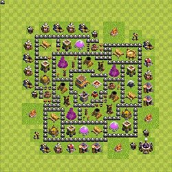 Base plan (layout), Town Hall Level 8 for trophies (defense) (#86)