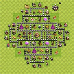Base plan (layout), Town Hall Level 8 for trophies (defense) (#87)