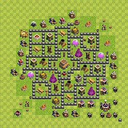 Base plan (layout), Town Hall Level 8 for trophies (defense) (#88)