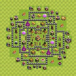 Base plan (layout), Town Hall Level 8 for trophies (defense) (#89)