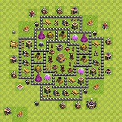 Base plan (layout), Town Hall Level 8 for trophies (defense) (#91)
