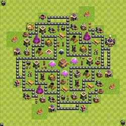 Base plan (layout), Town Hall Level 8 for trophies (defense) (#92)