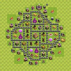Base plan (layout), Town Hall Level 8 for trophies (defense) (#94)