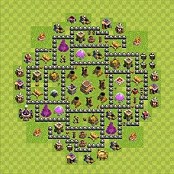 Base plan (layout), Town Hall Level 8 for trophies (defense) (#95)