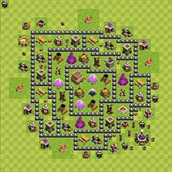 Base plan (layout), Town Hall Level 8 for trophies (defense) (#98)