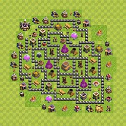 Base plan (layout), Town Hall Level 8 for trophies (defense) (#99)