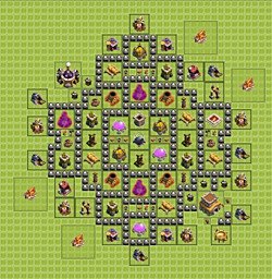 Base plan (layout), Town Hall Level 8 for farming (#1)