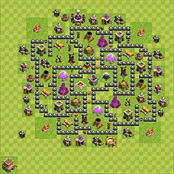Base plan (layout), Town Hall Level 8 for farming (#107)
