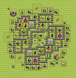 Base plan (layout), Town Hall Level 8 for farming (#18)