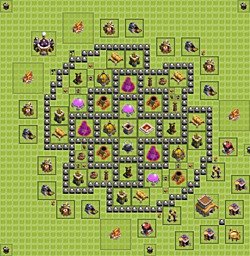 Base plan (layout), Town Hall Level 8 for farming (#2)