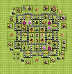 Base plan (layout), Town Hall Level 8 for farming (#23)