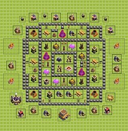 Base plan (layout), Town Hall Level 8 for farming (#24)