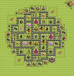 Base plan (layout), Town Hall Level 8 for farming (#3)
