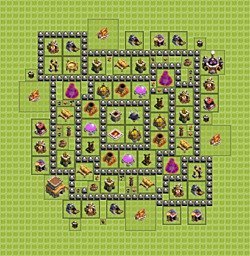 Base plan (layout), Town Hall Level 8 for farming (#4)