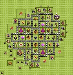 Base plan (layout), Town Hall Level 8 for farming (#5)