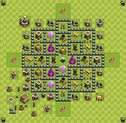 Base plan (layout), Town Hall Level 8 for farming (#53)