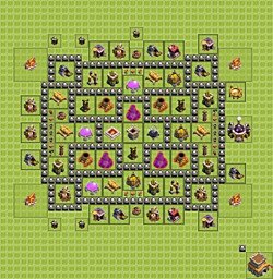 Base plan (layout), Town Hall Level 8 for farming (#6)