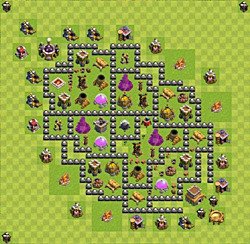 Base plan (layout), Town Hall Level 8 for farming (#62)