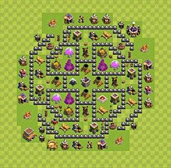 Base plan (layout), Town Hall Level 8 for farming (#64)