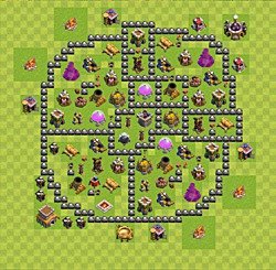 Base plan (layout), Town Hall Level 8 for farming (#84)