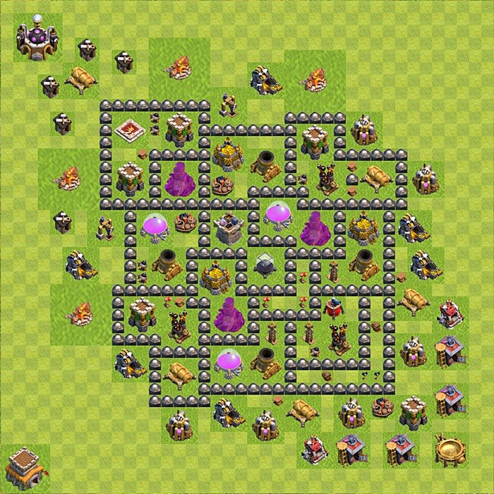 Base plan TH8 (design / layout) for Farming, #103