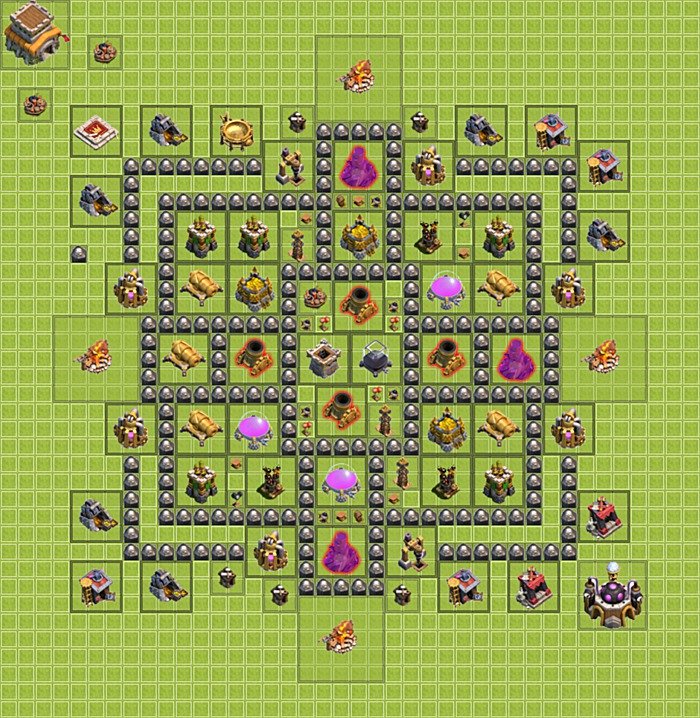 Base plan TH8 (design / layout) for Farming, #17