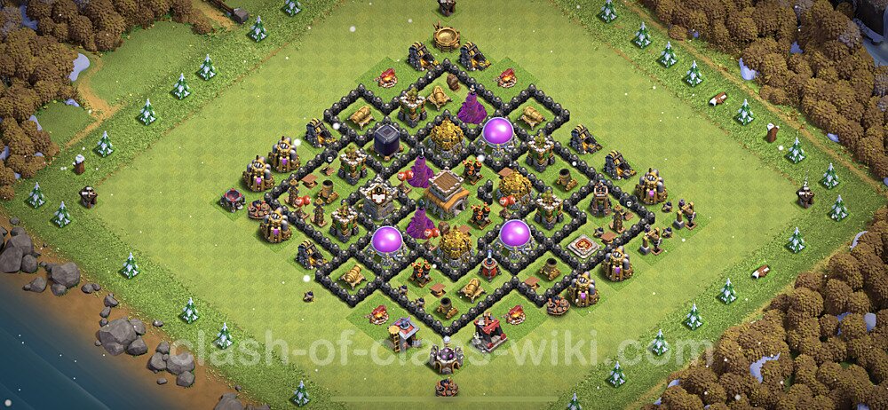 Base plan TH8 (design / layout) with Link for Farming 2023, #183