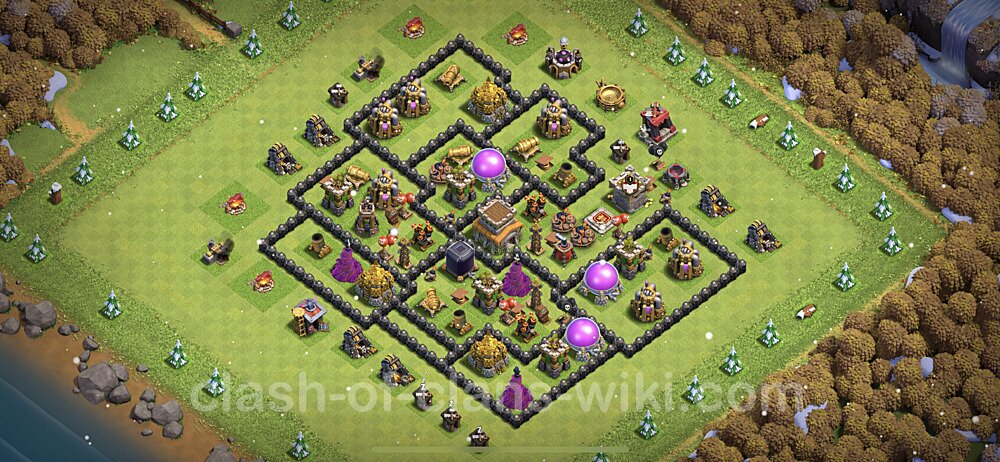 Base plan TH8 Max Levels with Link for Farming 2023, #190