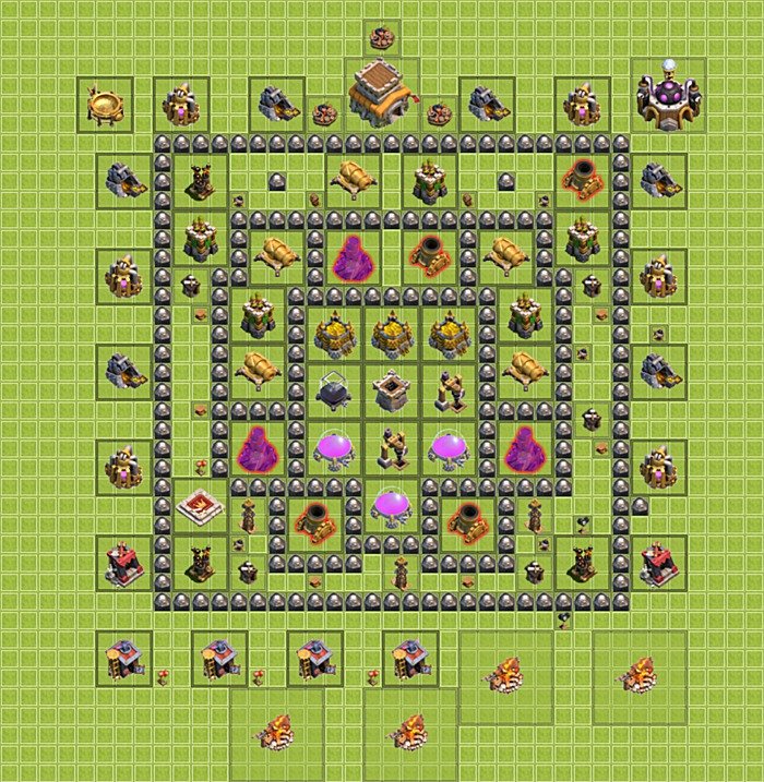 Base plan TH8 (design / layout) for Farming, #22