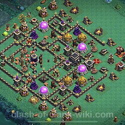 Base plan (layout), Town Hall Level 9 for trophies (defense) (#113)