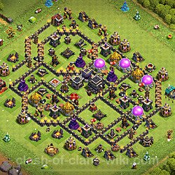 Base plan (layout), Town Hall Level 9 for trophies (defense) (#1209)