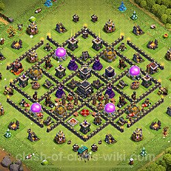 Base plan (layout), Town Hall Level 9 for trophies (defense) (#1483)