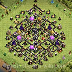 Base plan (layout), Town Hall Level 9 for trophies (defense) (#374)