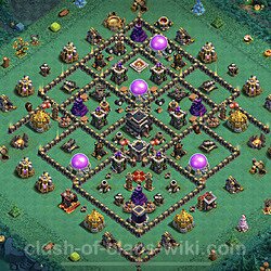 Base plan (layout), Town Hall Level 9 for trophies (defense) (#381)