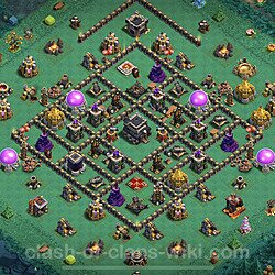 Base plan (layout), Town Hall Level 9 for trophies (defense) (#382)