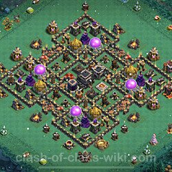 Base plan (layout), Town Hall Level 9 for trophies (defense) (#406)