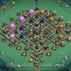 Base plan (layout), Town Hall Level 9 for trophies (defense) (#409)