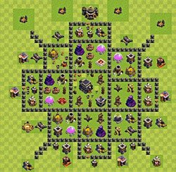Base plan (layout), Town Hall Level 9 for trophies (defense) (#41)