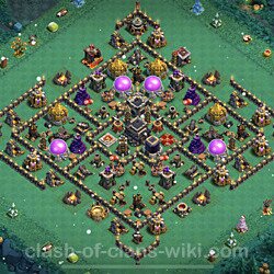 Base plan (layout), Town Hall Level 9 for trophies (defense) (#412)