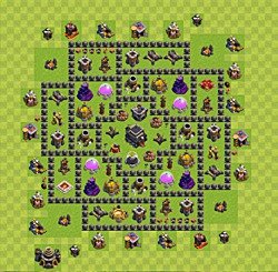 Base plan (layout), Town Hall Level 9 for trophies (defense) (#47)