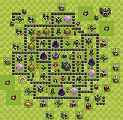 Base plan (layout), Town Hall Level 9 for trophies (defense) (#51)