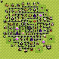 Base plan (layout), Town Hall Level 9 for trophies (defense) (#56)