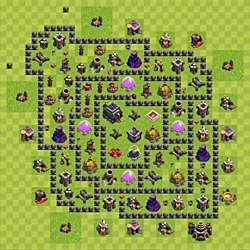 Base plan (layout), Town Hall Level 9 for trophies (defense) (#59)