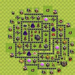Base plan (layout), Town Hall Level 9 for trophies (defense) (#80)