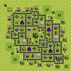 Base plan (layout), Town Hall Level 9 for trophies (defense) (#83)