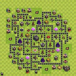 Base plan (layout), Town Hall Level 9 for trophies (defense) (#84)